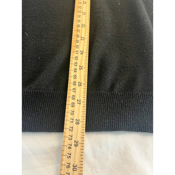 Linea Uomo, Men's v neck sweater, black, wool blend, sweater, size XL - Picture 4 of 6